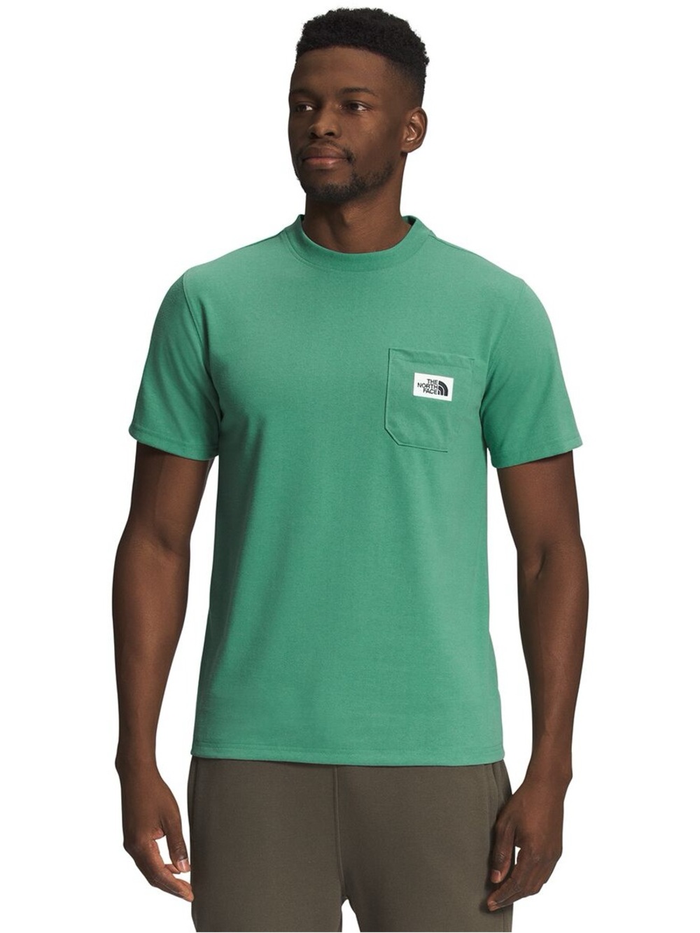 The North Face Men's Short-Sleeve Pocket Tee in Green- Size L